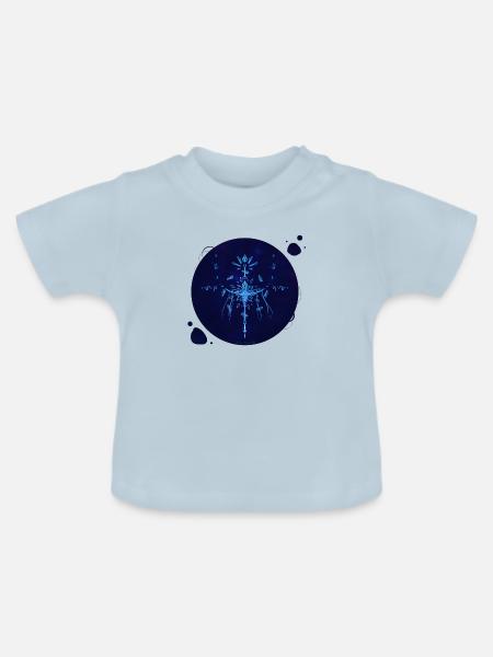 Mystique Collection ~ Mitternachtsblau ~ n°4 - Baby Bio-T-Shirt mit Rundhals - Hellblau