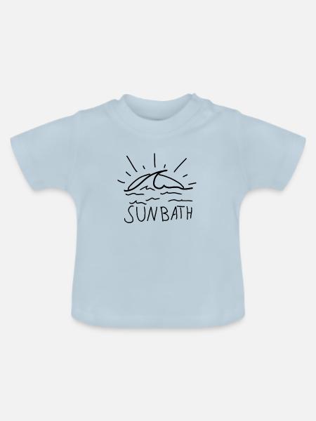 SUNBATH - Baby Bio-T-Shirt mit Rundhals - Hellblau