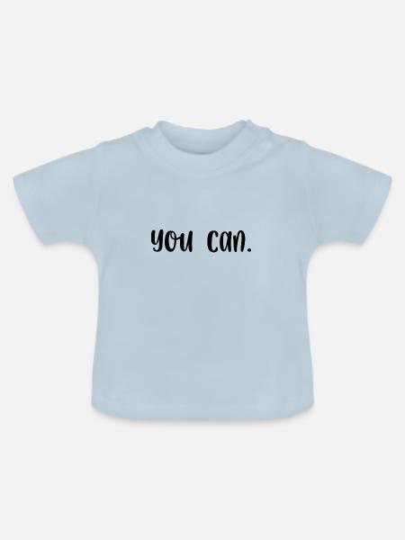 You can - Baby Bio-T-Shirt mit Rundhals - Hellblau