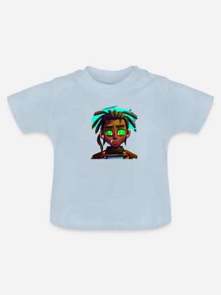 Gamer - Baby Bio-T-Shirt mit Rundhals - Hellblau