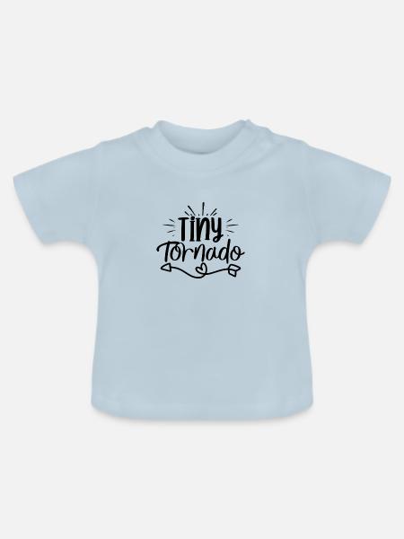 Tiny Tornado - Baby Bio-T-Shirt mit Rundhals - Hellblau