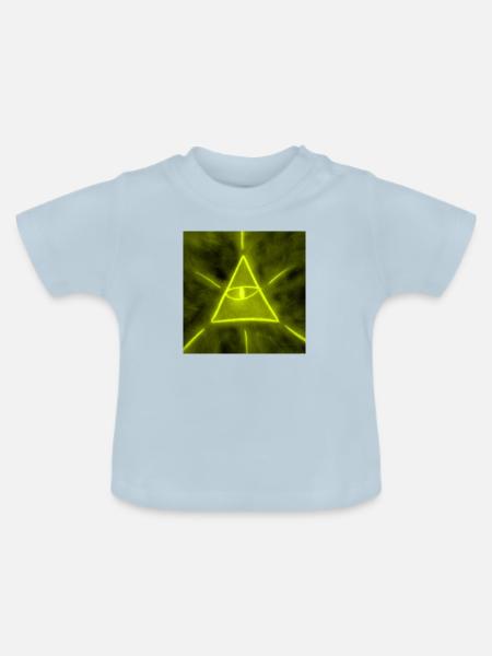 HÖCHSTES GELB SEIN - Baby Bio-T-Shirt mit Rundhals - Hellblau