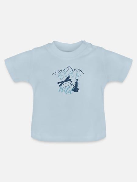 Schi - Baby Bio-T-Shirt mit Rundhals - Hellblau