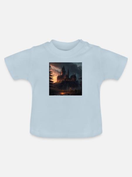 Landschaftszauber - Baby Bio-T-Shirt mit Rundhals - Hellblau