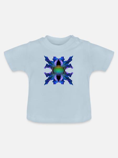Abstrakte Figur - Baby Bio-T-Shirt mit Rundhals - Hellblau