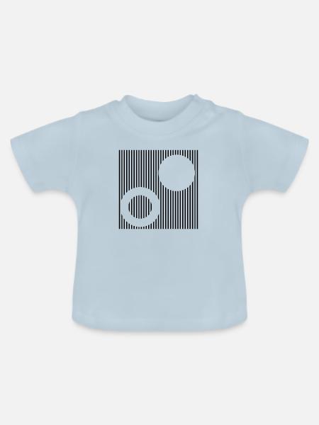 Stripes - Baby Bio-T-Shirt mit Rundhals - Hellblau