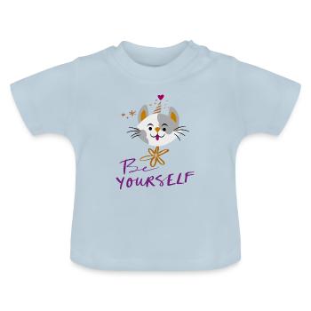 be yourself - Baby Bio-T-Shirt mit Rundhals - Hellblau - Vorne
