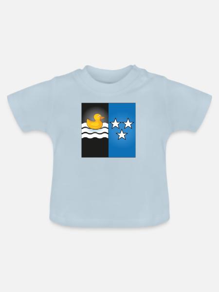 Aargau Swimming - Baby Bio-T-Shirt mit Rundhals - Hellblau