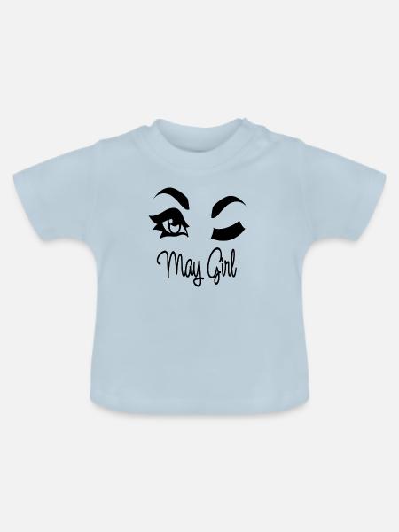 May Girl - Baby Bio-T-Shirt mit Rundhals - Hellblau