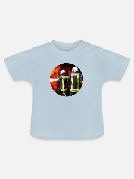 Brandbekämpfung - Baby Bio-T-Shirt mit Rundhals - Hellblau