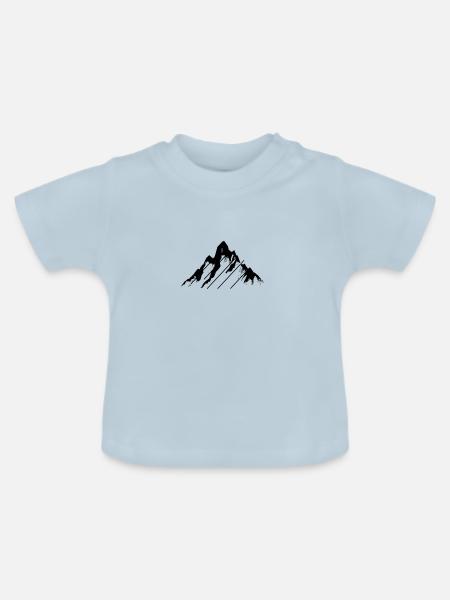 Bergspitze - Baby Bio-T-Shirt mit Rundhals - Hellblau
