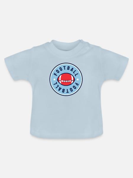 Football - Baby Bio-T-Shirt mit Rundhals - Hellblau