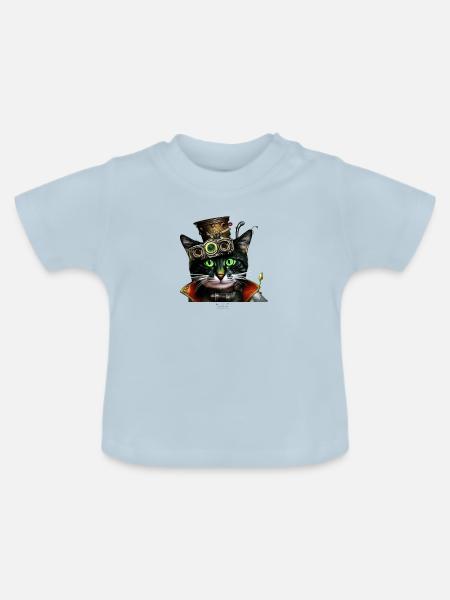 Steamprinz - Baby Bio-T-Shirt mit Rundhals - Hellblau