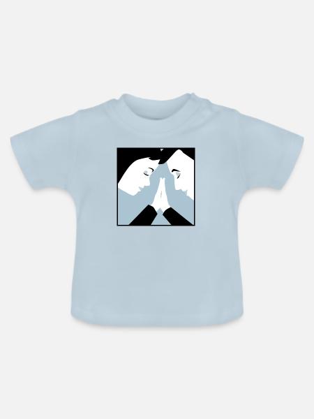 Verbindung - Baby Bio-T-Shirt mit Rundhals - Hellblau