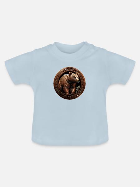 The Bronze Bear - Baby Bio-T-Shirt mit Rundhals - Hellblau