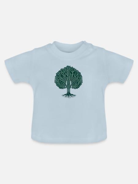 Wikingerbaum des Lebens - Baby Bio-T-Shirt mit Rundhals - Hellblau