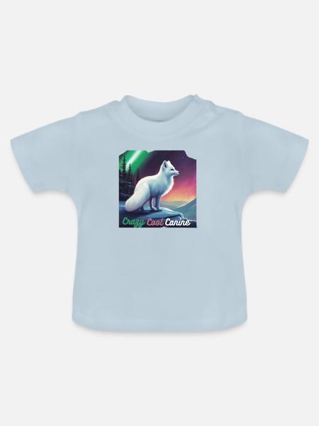 Crazy Polarfuchs - Baby Bio-T-Shirt mit Rundhals - Hellblau