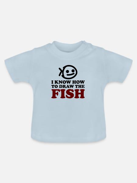 The Fish - Baby Bio-T-Shirt mit Rundhals - Hellblau