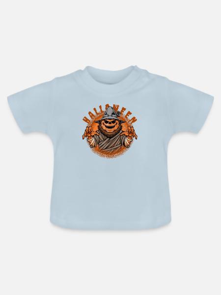 Halloween - Baby Bio-T-Shirt mit Rundhals - Hellblau