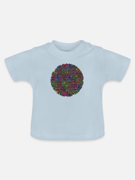 Labyrinth - Baby Bio-T-Shirt mit Rundhals - Hellblau