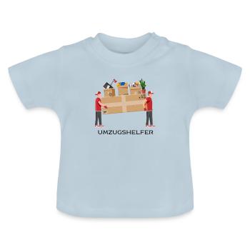 Umzugshelfer - Umzug - Danke - Baby Bio-T-Shirt mit Rundhals - Hellblau - Vorne