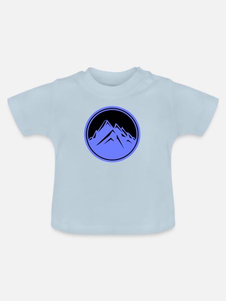 berge - Baby Bio-T-Shirt mit Rundhals - Hellblau