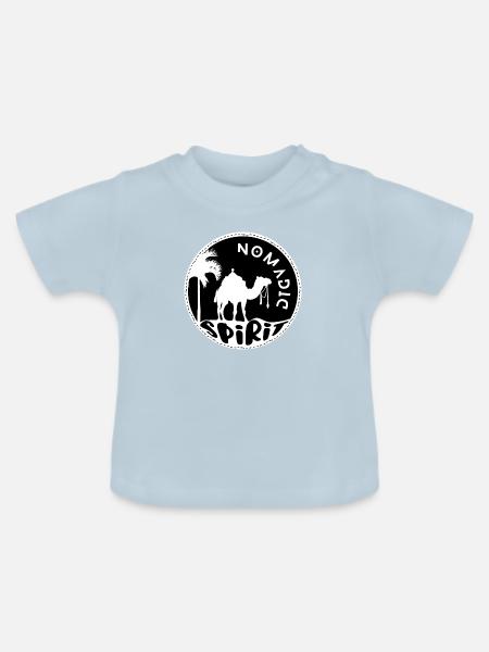 Nomadischer Geist - Baby Bio-T-Shirt mit Rundhals - Hellblau