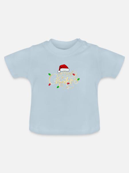 Santa - Baby Bio-T-Shirt mit Rundhals - Hellblau
