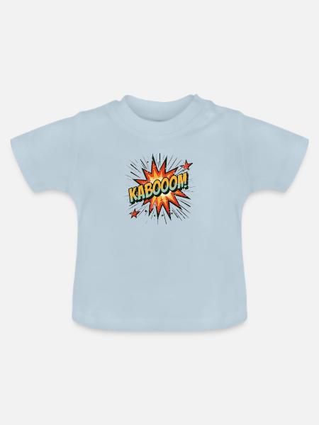 kabooom - Baby Bio-T-Shirt mit Rundhals - Hellblau