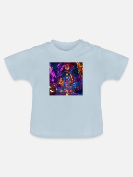 Fantasy - Baby Bio-T-Shirt mit Rundhals - Hellblau
