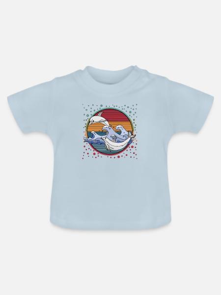 Delphine - Baby Bio-T-Shirt mit Rundhals - Hellblau