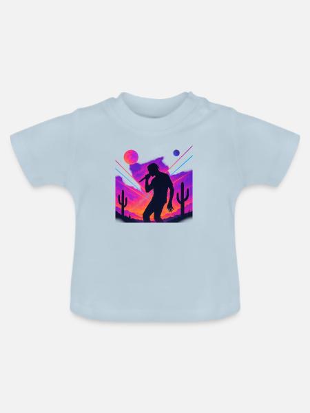 Sänger - Baby Bio-T-Shirt mit Rundhals - Hellblau