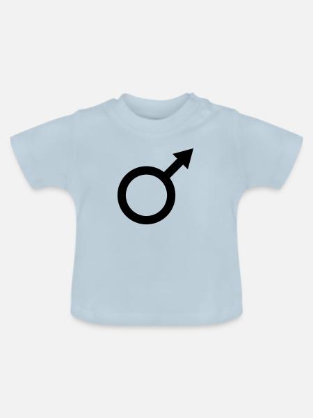 Mann - Baby Bio-T-Shirt mit Rundhals - Hellblau