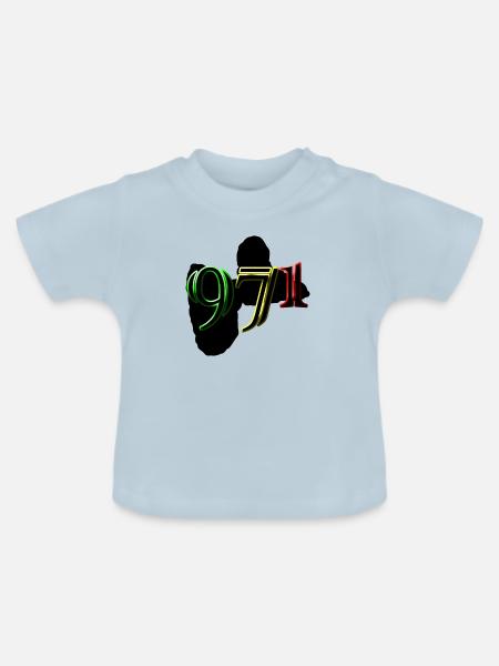 971 - Baby Bio-T-Shirt mit Rundhals - Hellblau