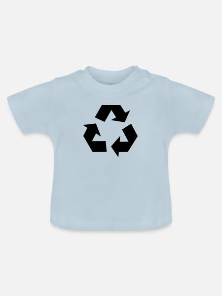 recycle environment - Baby Bio-T-Shirt mit Rundhals - Hellblau