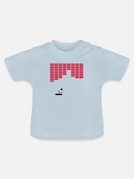 retro game - Baby Bio-T-Shirt mit Rundhals - Hellblau