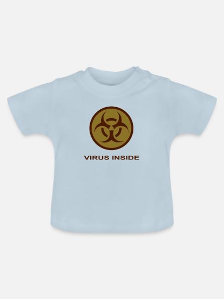 VIRUS INSIDE - Baby Bio-T-Shirt mit Rundhals - Hellblau