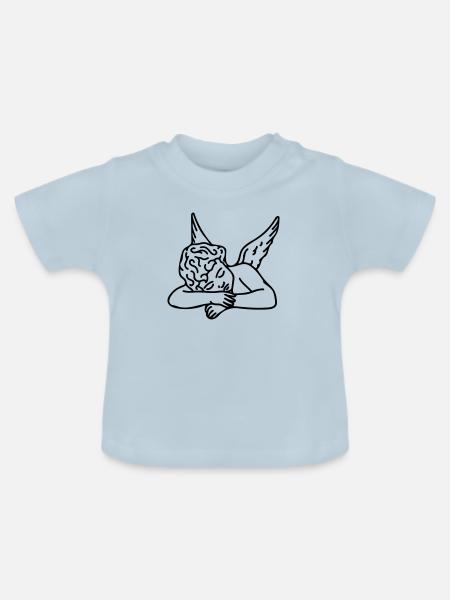 Engel - Baby Bio-T-Shirt mit Rundhals - Hellblau