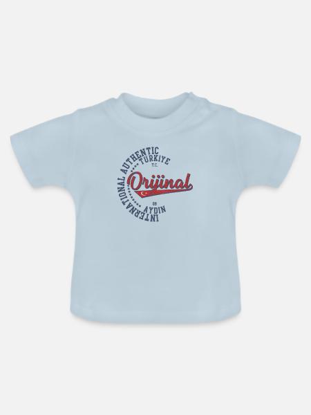 Aydın - Baby Bio-T-Shirt mit Rundhals - Hellblau