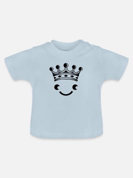 King Face - Baby Bio-T-Shirt mit Rundhals - Hellblau