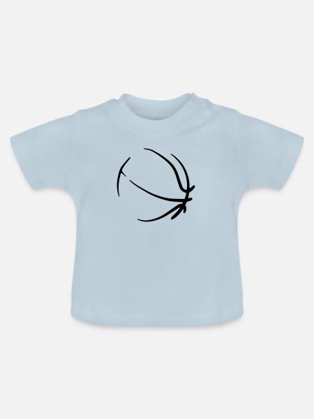 Basketball 08 - Baby Bio-T-Shirt mit Rundhals - Hellblau