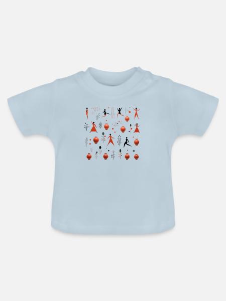 Wurzel Yoga - Baby Bio-T-Shirt mit Rundhals - Hellblau