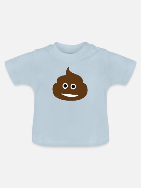Lustiges Smile - Baby Bio-T-Shirt mit Rundhals - Hellblau