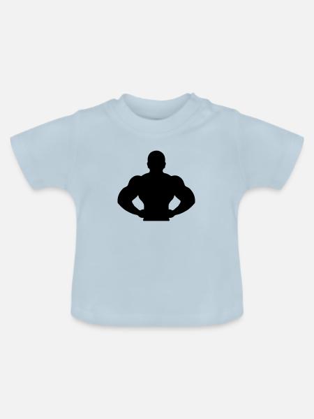 Muscle Man - Baby Bio-T-Shirt mit Rundhals - Hellblau