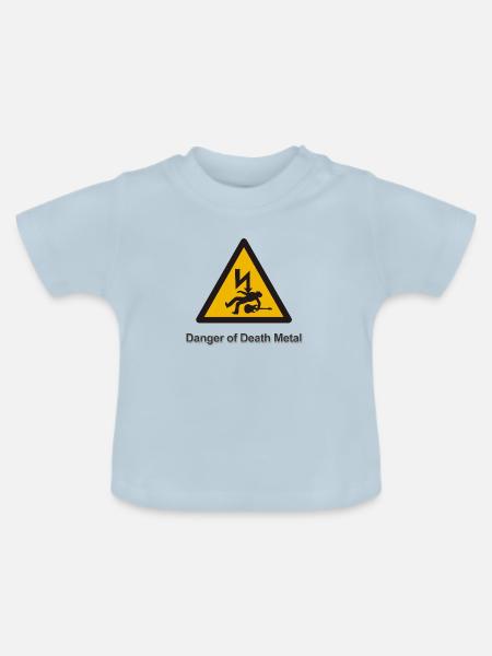 Electricity - death metal - Baby Bio-T-Shirt mit Rundhals - Hellblau