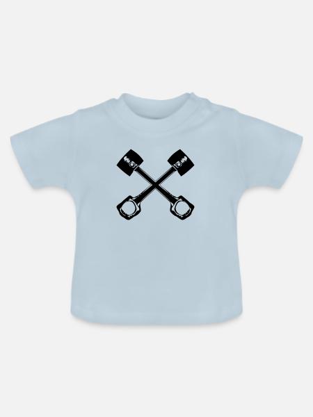 Autotuning - Baby Bio-T-Shirt mit Rundhals - Hellblau
