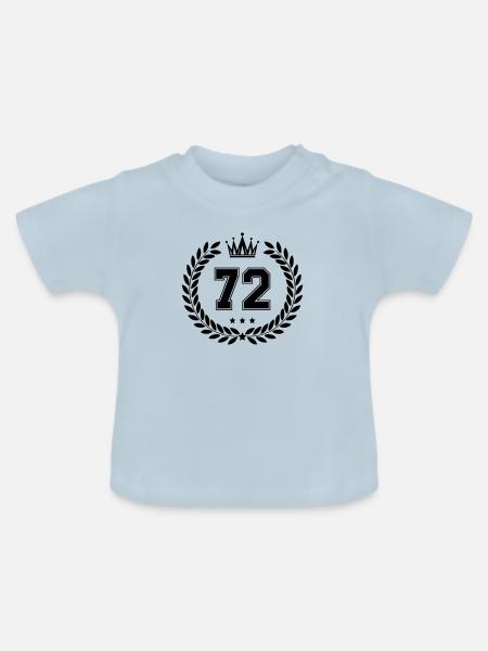 wappen 72 - Baby Bio-T-Shirt mit Rundhals - Hellblau