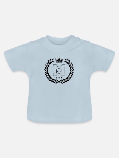 wappen M - Baby Bio-T-Shirt mit Rundhals - Hellblau
