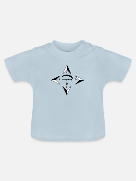 Gleitschirmfliegen Compass - Baby Bio-T-Shirt mit Rundhals - Hellblau