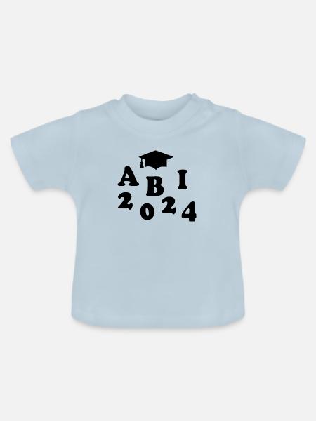 Abi 2024 - Baby Bio-T-Shirt mit Rundhals - Hellblau
